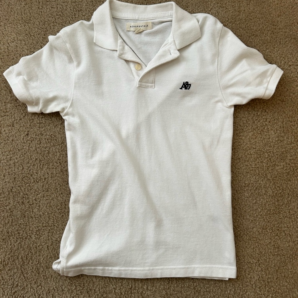 Aeropostale White Polo Short Sleeve Classic
